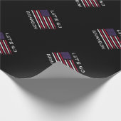 Lass uns Brandon enttäuschte Flagge Joe Biden gehe Geschenkpapier (Ecke)