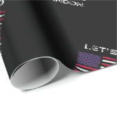 Lass uns Brandon enttäuschte Flagge Joe Biden gehe Geschenkpapier (Rolleneckpunkt)