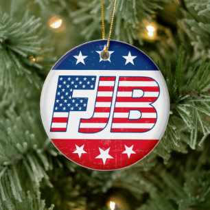 Lass uns Brandon fjb lustige Anti-Joe Biden gehen Keramik Ornament