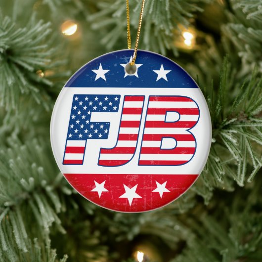 Lass uns Brandon fjb lustige Anti-Joe Biden gehen Keramik Ornament (Baum)