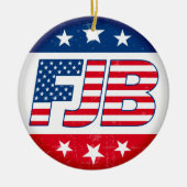 Lass uns Brandon fjb lustige Anti-Joe Biden gehen Keramik Ornament (Vorne)