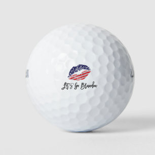 Lass uns Brandon Funny Biden Chant Red Blue ihr ge Golfball