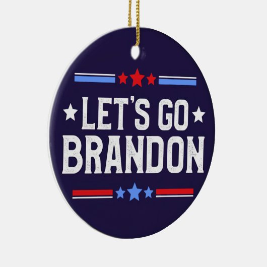 Lass uns Brandon Funny Keramik Ornament gehen (Rechts)