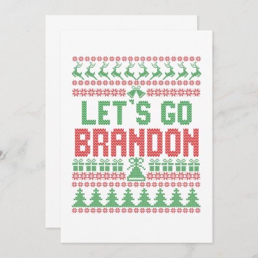 Lass uns Brandon Funny Ugly Weihnachtskraut gehen Dankeskarte (Vorne/Hinten)