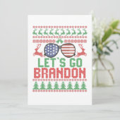 Lass uns Brandon Funny Ugly Weihnachtskraut gehen Dankeskarte (Stehend Vorderseite)