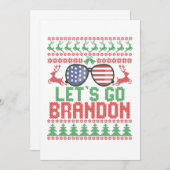 Lass uns Brandon Funny Ugly Weihnachtskraut gehen Dankeskarte (Vorne/Hinten)