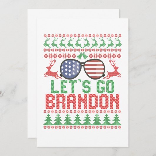 Lass uns Brandon Funny Ugly Weihnachtskraut gehen Dankeskarte (Vorne/Hinten)