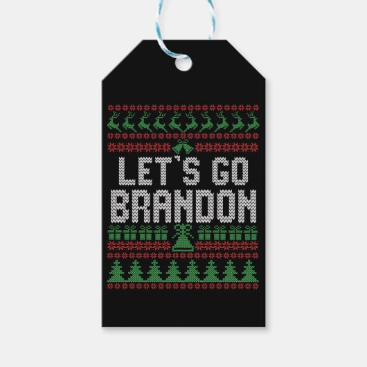 Lass uns Brandon Funny Ugly Weihnachtskraut gehen Geschenkanhänger (Vorderseite)
