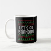 Lass uns Brandon Funny Ugly Weihnachtskraut gehen Kaffeetasse (Links)