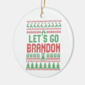 Lass uns Brandon Funny Ugly Weihnachtskraut gehen Keramik Ornament (Links)