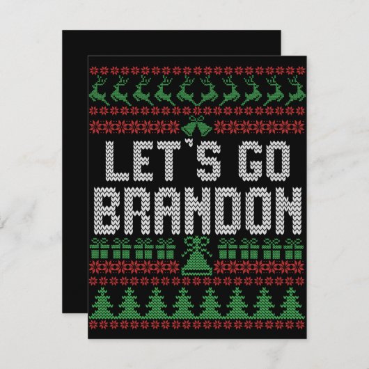 Lass uns Brandon Funny Ugly Weihnachtskraut gehen Mitteilungskarte (Vorne/Hinten)