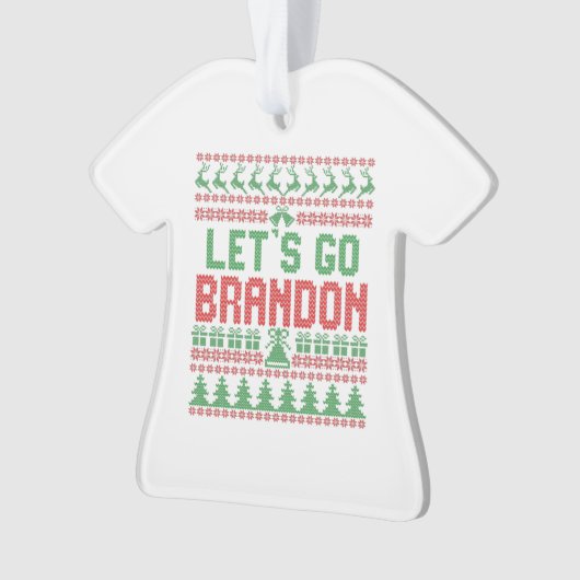 Lass uns Brandon Funny Ugly Weihnachtskraut gehen Ornament (Vorderseite)