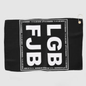 Lass uns Brandon gehen! F**k Joe Biden LGB FJB Golfhandtuch (Horizontal)