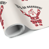 LASS UNS BRANDON GEHEN! FUNNY CHRISTMAS SANTA WRAP GESCHENKPAPIER (Rolleneckpunkt)