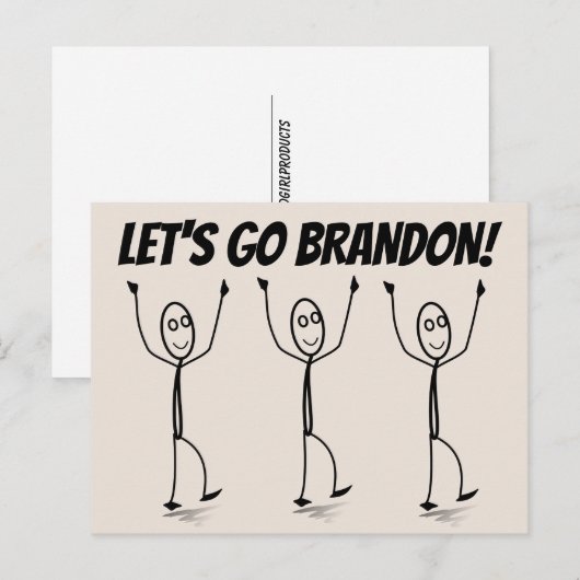 LASS UNS BRANDON GEHEN! POSTKARTEN (Vorne/Hinten)