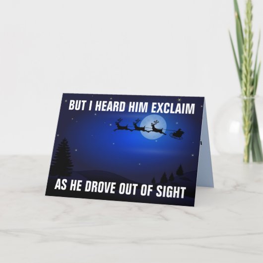 LASS UNS BRANDON GEHEN! SANTA ÜBERSIERTE CHRISTMAS KARTE (Vorderseite)