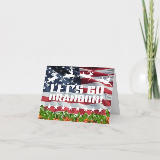 LASS UNS BRANDON GEHEN! [Schriftart 3] Weihnachtsk Karte (Vorderseite)