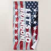 LASS UNS BRANDON GEHEN! [Schriftart 5] Strandhandt Strandtuch (Vorderseite)