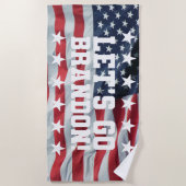 LASS UNS BRANDON GEHEN! [Schriftart 6] Strandhandt Strandtuch (Vorderseite)