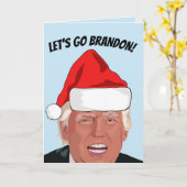 LASS UNS BRANDON GEHEN! TRUMP CHRISTMAS CARDS KARTE (Gelbe Blume)