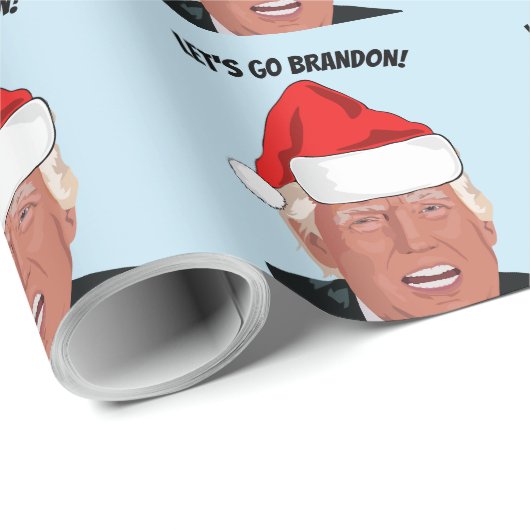 LASS UNS BRANDON GEHEN! TRUMP CHRISTMAS GESCHENKPAPIER (Rolleneckpunkt)