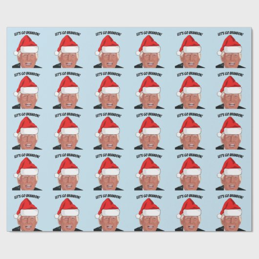 LASS UNS BRANDON GEHEN! TRUMP CHRISTMAS GESCHENKPAPIER (Flach)