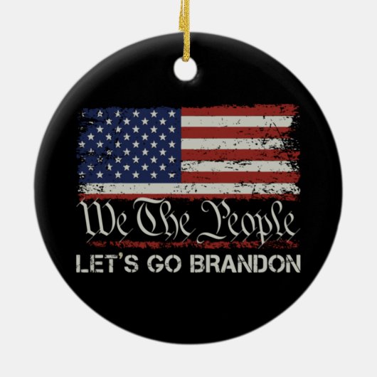 Lass uns Brandon losgehen Keramik Ornament (Hinten)