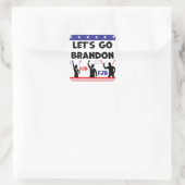 Lass uns Brandon losgehen Quadratischer Aufkleber (Tasche)