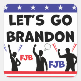 Lass uns Brandon losgehen Quadratischer Aufkleber