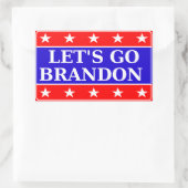 Lass uns Brandon losgehen Rechteckiger Aufkleber (Tasche)