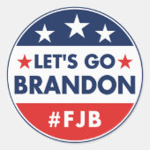 Lass uns Brandon losgehen Runder Aufkleber (Vorderseite)