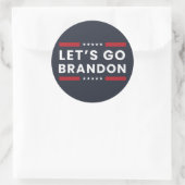 Lass uns Brandon losgehen Runder Aufkleber (Tasche)