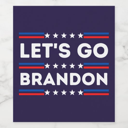 Lass uns Brandon losgehen Weinetikett (Einzelnes Label)