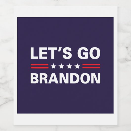 Lass uns Brandon losgehen Weinetikett (Einzelnes Label)