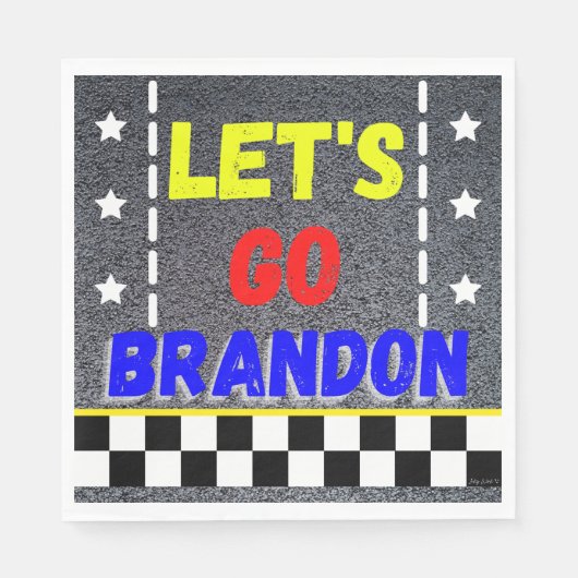 Lass uns Brandon Napkins gehen Serviette (Vorderseite)