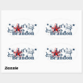 Lass uns Brandon Patriotic Sticker gehen (Blatt)