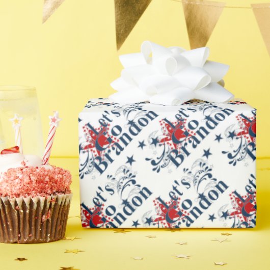 Lass uns Brandon Rot Weiß und Blau Geschenkwrap ma Geschenkpapier (Geburtstagsparty)