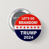 Lass uns Brandon TRUMP 2024 gehen Button (Vorne & Hinten)