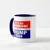 Lass uns Brandon TRUMP 2024 gehen Tasse (Vorderseite Links)