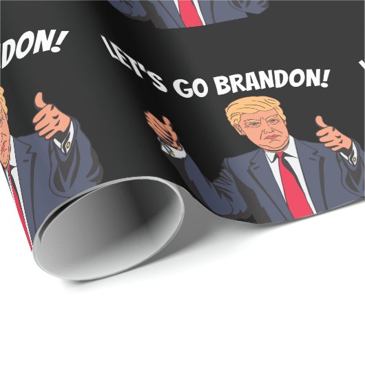 LASS UNS BRANDON TRUMP ALLEIN-PROZESSPAPIER GEHEN GESCHENKPAPIER (Rolleneckpunkt)