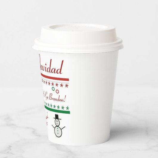 Lass uns Brandon Weihnachten gehen Pappbecher (Links)