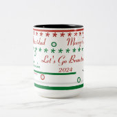 Lass uns Brandon Weihnachten gehen Zweifarbige Tasse (Mittel)