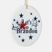 Lass uns Brandon Weihnachtsdekoration gehen Keramik Ornament (Rechts)