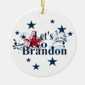 Lass uns Brandon Weihnachtsdekoration gehen Keramik Ornament (Vorne)