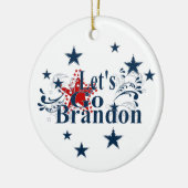 Lass uns Brandon Weihnachtsdekoration gehen Keramik Ornament (Links)