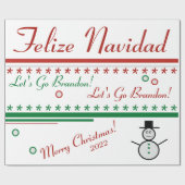 Lass uns Brandon Weihnachtswrapping Paper gehen Geschenkpapier (Flach)