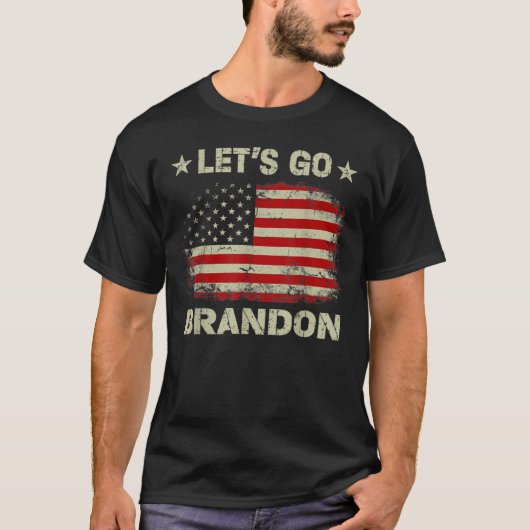 Lass uns Branson Brandon, die amerikanische Flagge T-Shirt (Vorderseite)