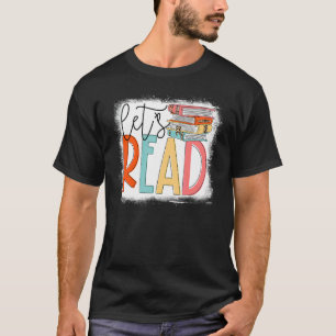 Lass uns Buch Gebleichtes Lesebuch Bücherwurm 1 T-Shirt