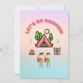 Lass uns Camping personalisierten Kindergeburtstag Einladung (Vorderseite)