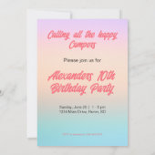 Lass uns Camping personalisierten Kindergeburtstag Einladung (Rückseite)